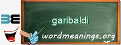 WordMeaning blackboard for garibaldi